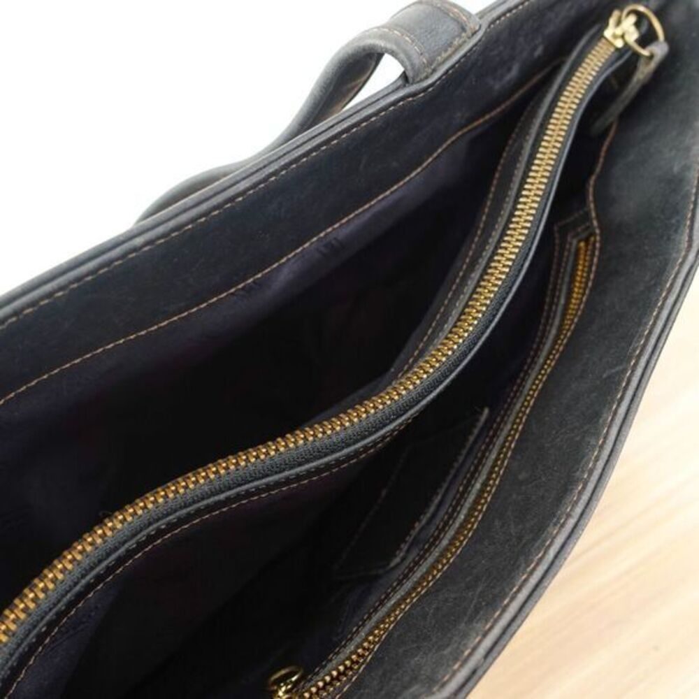 Vintage Coach Bleecker Basket Tote Black Leather‎ Bucket Utility Purse 9302 USA - Picture 5 of 15